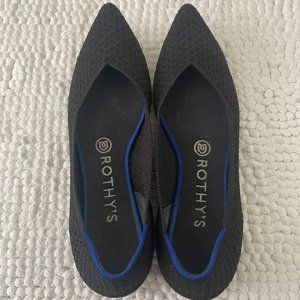 Rothy's The Point Black Textured Ballet Flat women's size 7